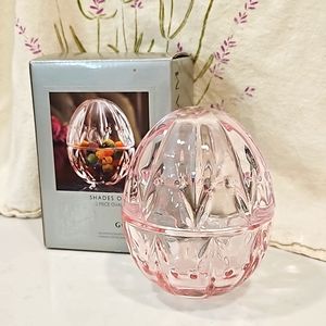 Gorham 4.75inches pink egg candy jar.